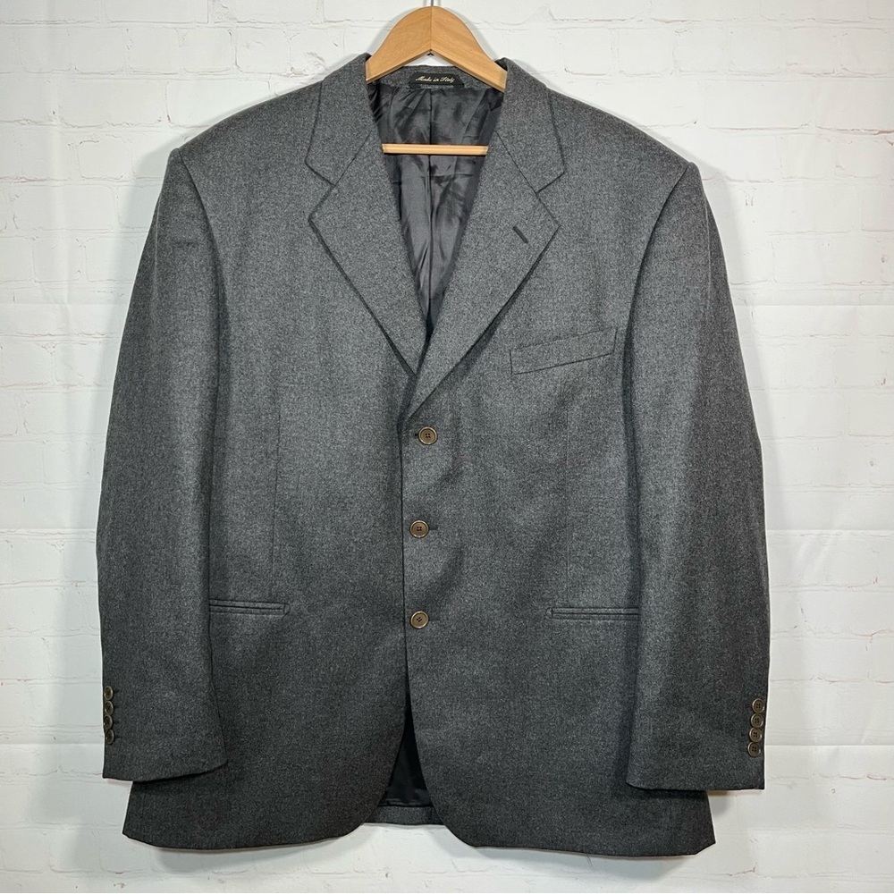 GIORGIO CAVALLI Cashmere Sport Coat Jacket Blazer Mens Size 46 Made In Italy